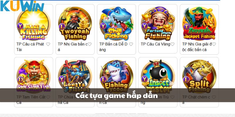Bắn cá online cùng các tựa game hấp dẫn